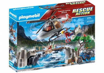 Конструктор Playmobil Спасательный вертолёт в каньоне 70663
